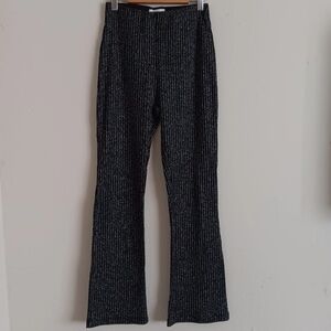Urban Outfitters Metallic Glitter Pull On Ribbed Flare Pants